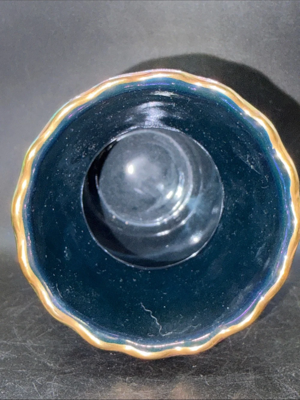 Anthropologie Lanza Iridescent Stoneware Floral Bird Motif Vase Vessel Decor